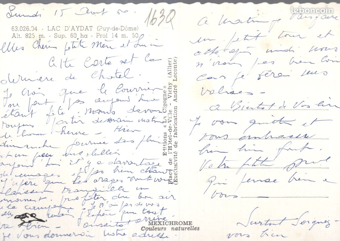 163Q106 – Département du PUY DE DOME - LOT de CARTES POSTALES d' AYDAT (réf.163 Q 106) (image 2)