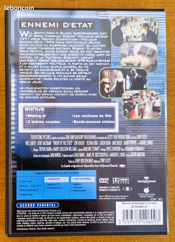 Ennemi d'Etat / avec Will Smith, Gene Hackman (image 2)