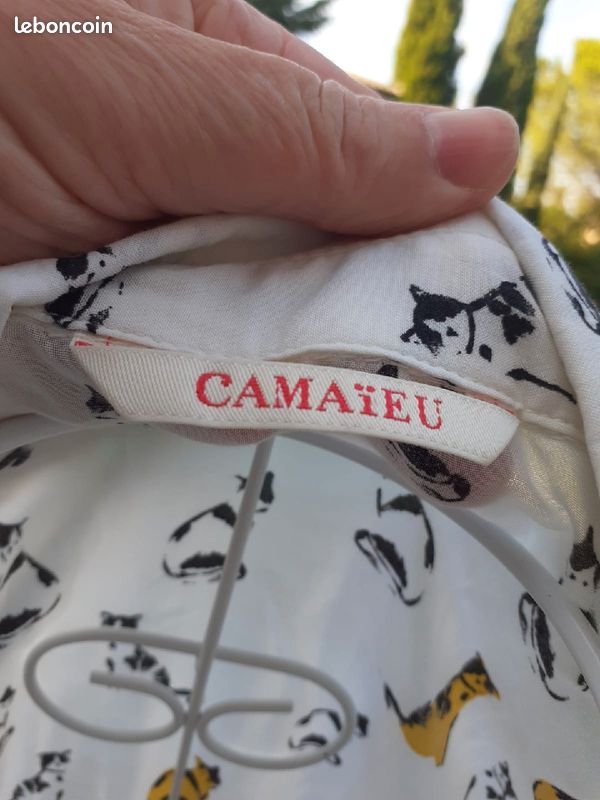 Combishort imprimé chats en coton T40 (image 4)