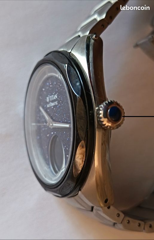 Montre automatique TITAN, cadran en AVENTURINE étoilé et phase de lune (image 2)