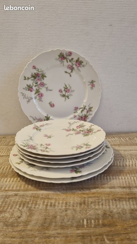 Lot 7 assiettes haviland limoges modèle sylvia (image 3)