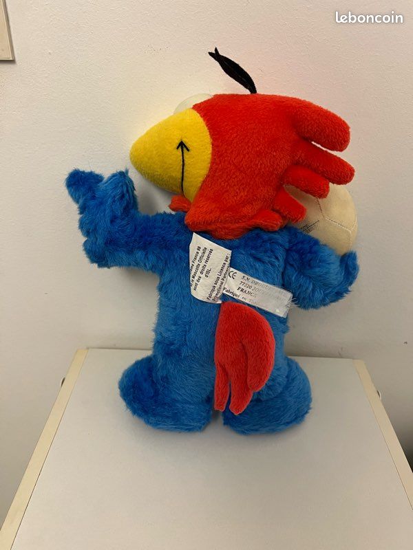 Peluche Footix 1998 Mascotte Officielle Des Bleus Fff Equipe De France