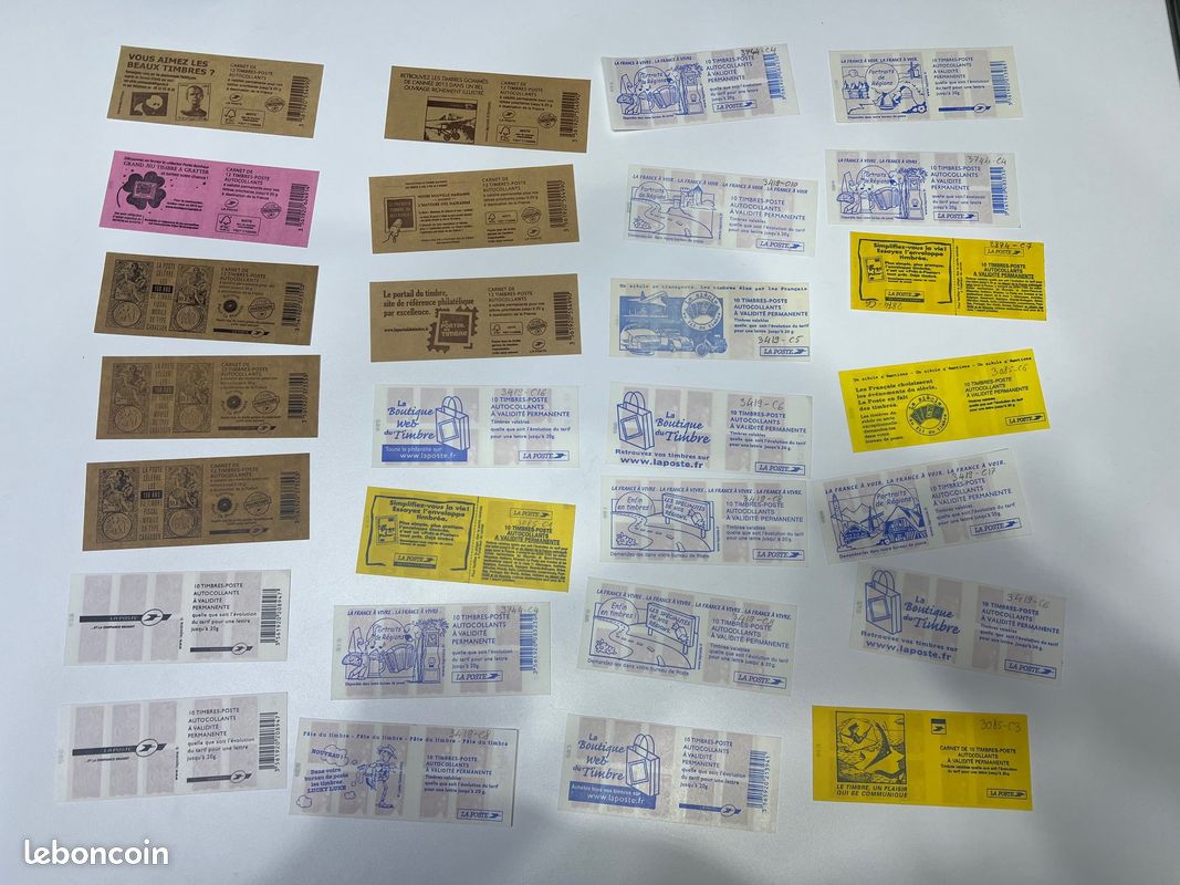 28 carnets, timbre Marianne, timbre lettre prioritaire total 296 timbres pour affranchissement (image 2)