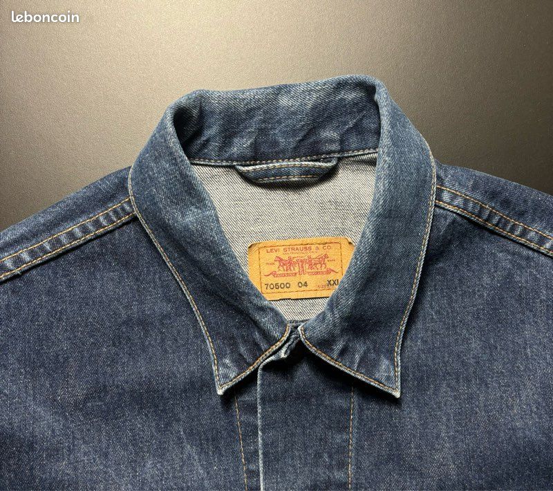 Veste en Jean Levis Vintage Taille XXL Femme 100% Coton bleu (image 5)