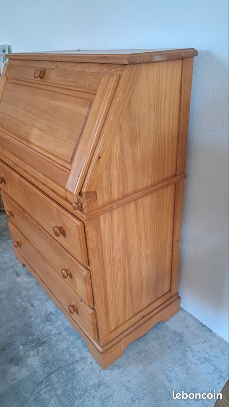 Secrétaire bureau en pin (image 2)