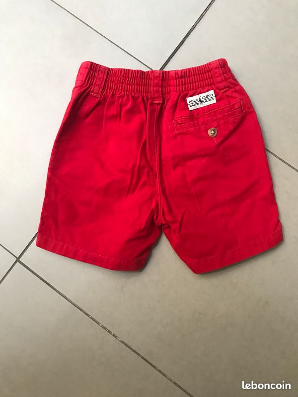 Short rouge RL 3/6 mois (image 2)