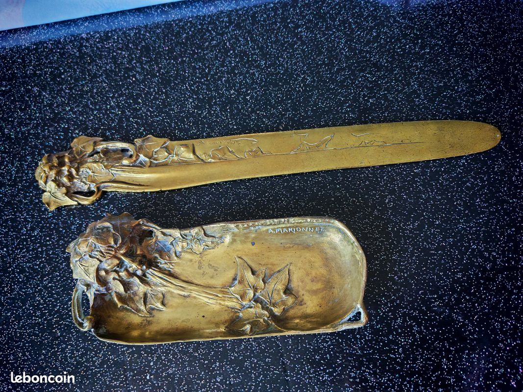 Coupe papier et vide poche A.MARIONNET, collection Bachus (image 1)