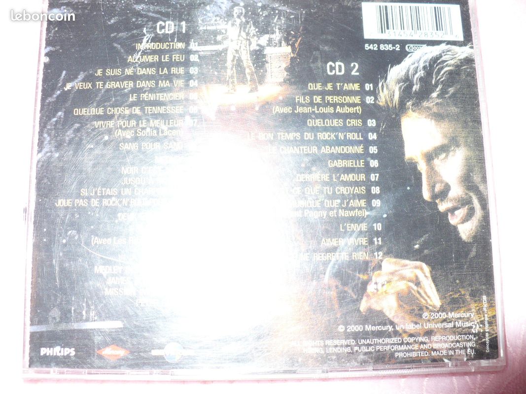 Double CD Johnny .Live à la tour Eiffel (image 2)