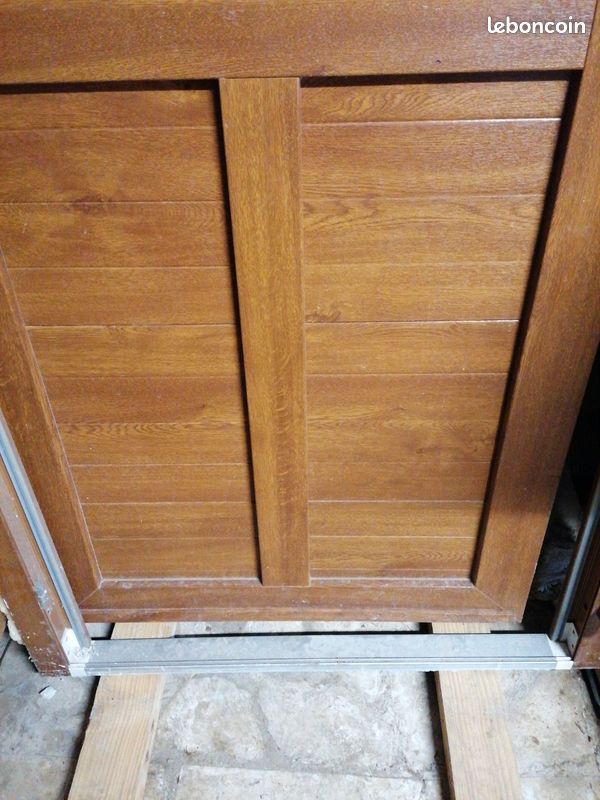 Porte d'entrée PVC chêne doré (image 4)