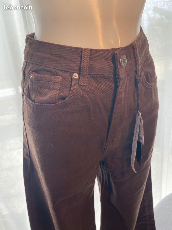 Jeans marron super wideleg marque "Stradivarius" taille 36 neuf avec étiquette (image 5)