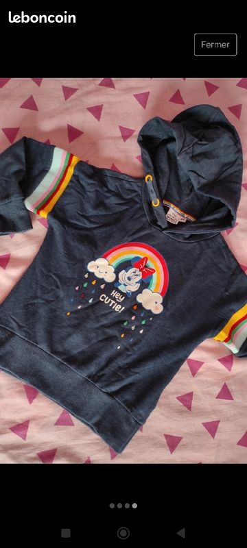 Pull ou sweat à capuche Disney Minnie fille ans Vêtements