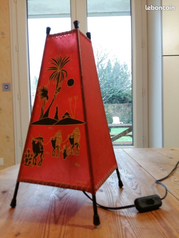 Lampe Artisanale Tunisienne en peau de chèvre (image 2)