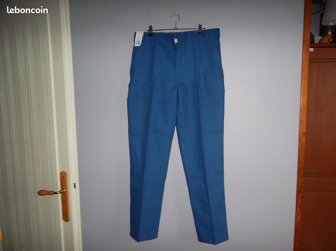 Pantalon bleu de travail Sanfor neuf Vêtements