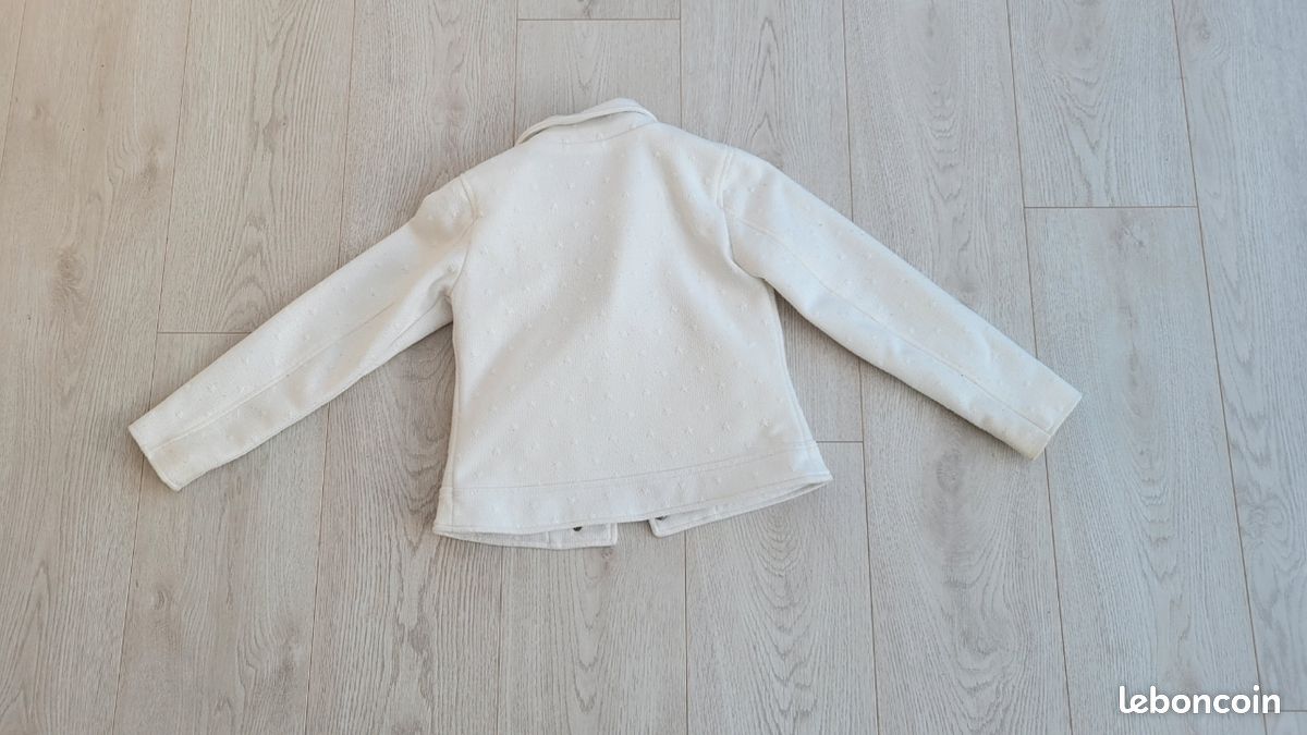 Veste manteau fille 8 ans blanche (image 6)