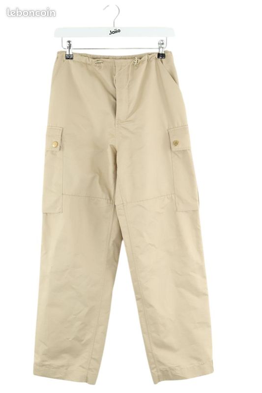 Pantalon en coton beige Sandro Vêtements
