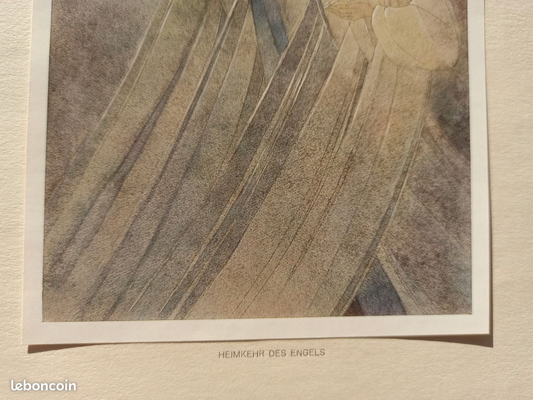 Coffret Der Leuchter, Sulamith Wülfing. 1936. Préface d’Otto Schulze-Elberfeld. Incomplet. Seulement 4 gravures. 1. Der engel. 2. Erkennen 3. Entfaltung. 4. Heimkehr des engels (image 15)