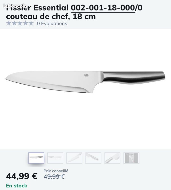 đȘ Couteau de chef Fissler (18 cm) neuf haut de gamme (image 5)