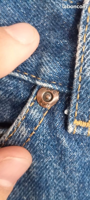 LEE denim jean, 80's made in USA, 32/32, stamp (image 8)