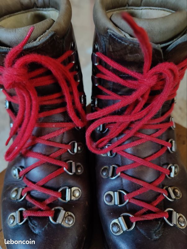 Chaussures De Randonnée VITAFORM Pour Femme - Pointure 40, Cuir Rouge, Laçage - Occasion