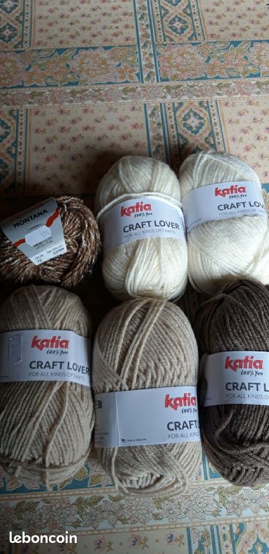 Lot De 6 Pelotes 100% Laine Gris Anthracite - Fait En France, Parfait Pour Tricot & Crochet