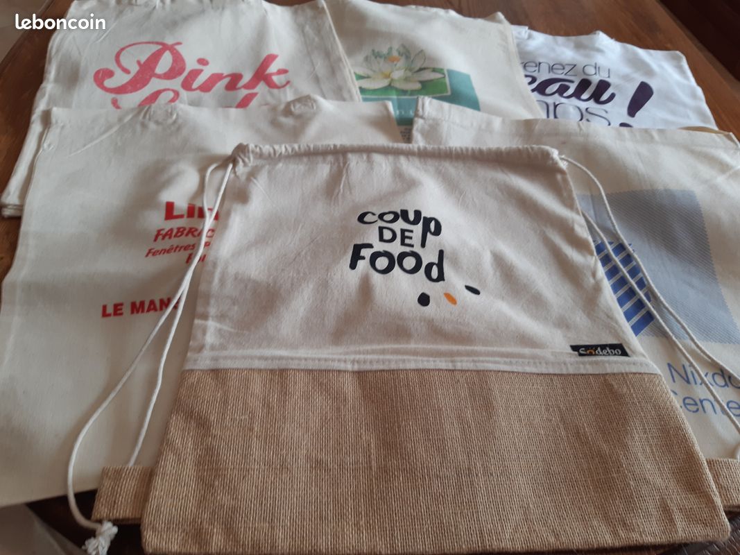 Pour les collectionneurs, lot de 6 tote bags coton (dont 1 fonction sac à dos) (image 3)