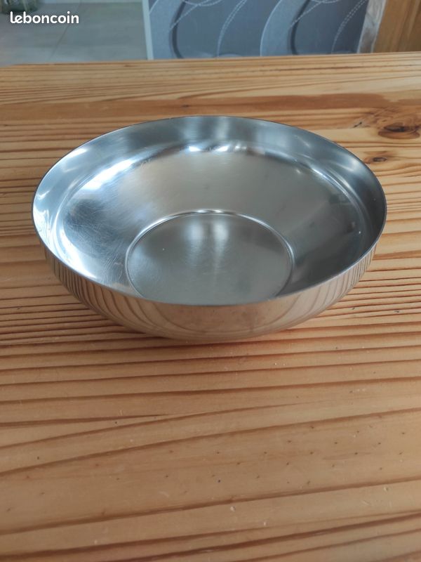 Plat creux inox diamètre 25 cm (image 1)