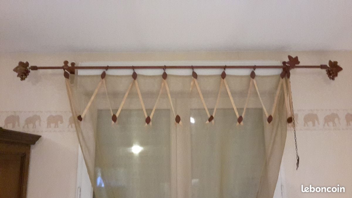 Lot de 3 Rideaux effet changeant jaune vert (image 3)