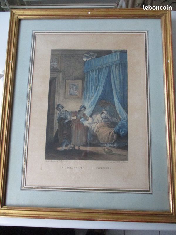 Très belle GRAVURE ancienne de FRAGONARD (image 1)