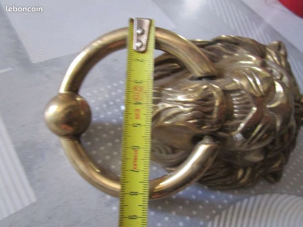 Heurtoir De Porte En Laiton Ancien Fait Main, Avec Cloche Et Patine – Déco Authentique Pour Porte D'entrée