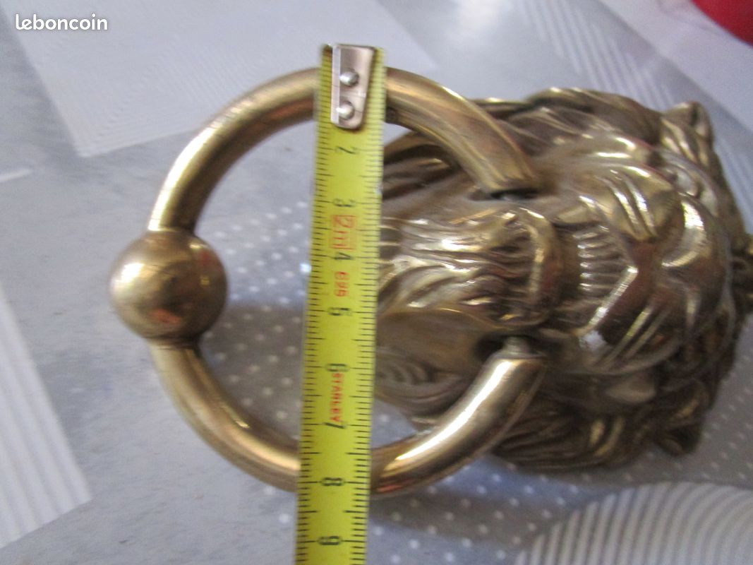 Heurtoir De Porte Lion En Fer XXL – 40 Cm, 5 Kg, Style Antique