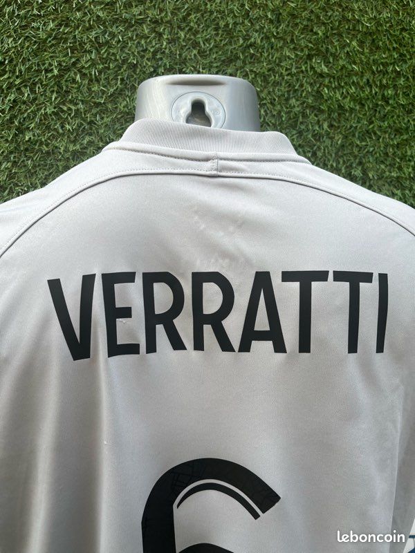 Flocage PSG Verratti Extérieur 2018/2019 – Maillot Noir – Tailles S, M, L