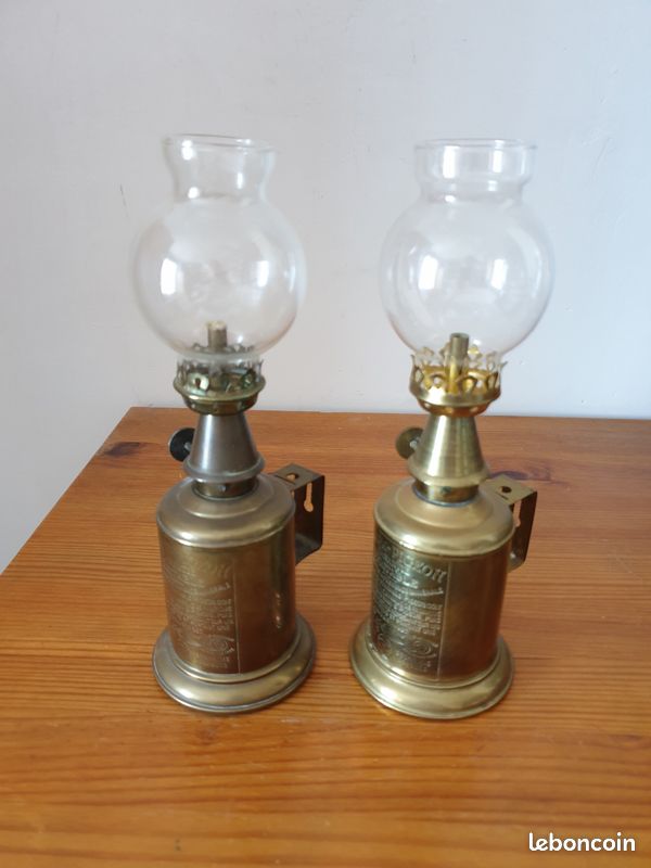 lampe bâbord avec lampe à huile (bâbord) - Cuivre, Laiton