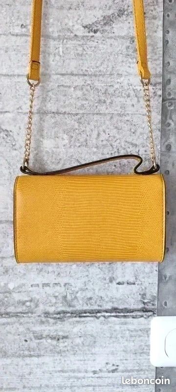 Petit sac à main Primark jaune / moutarde (image 2)