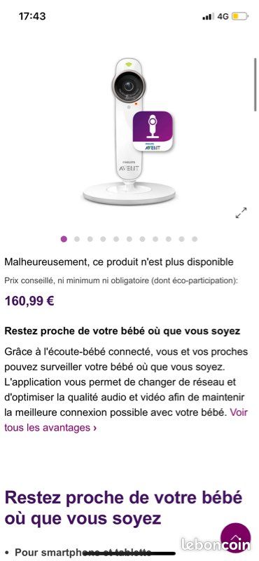 Écoute Bébé connecté Phillips (image 1)