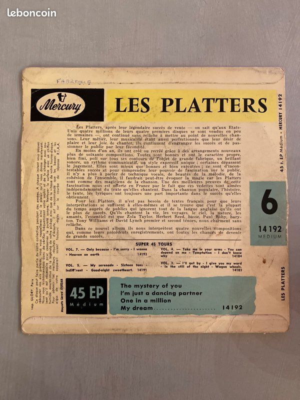 Vinyle The Platters – 6 - The Mystery Of You (image 2)