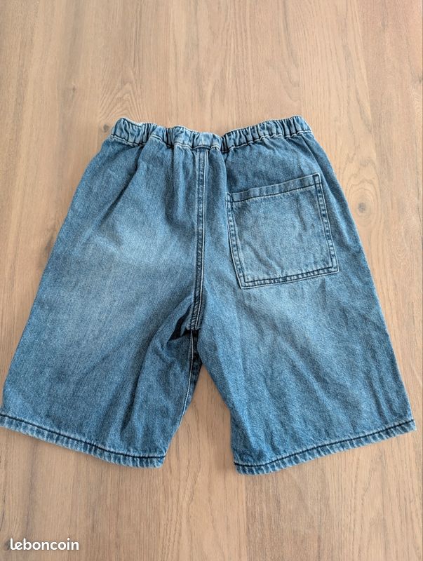 Short En Jean Coupé New Look - Bleu - Taille 152 (ado) - Franges - Été