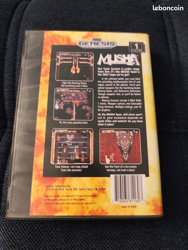 M.U.S.H.A. - Sega Genesis / Megadrive - Reproduction Game