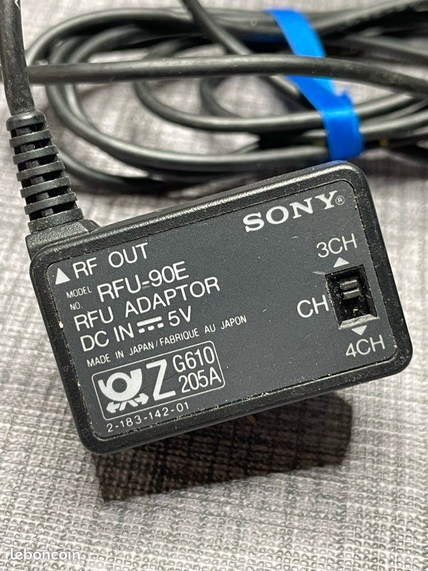 Modulateur sony rfu-90e accessoire officiel camescope vintage sony ccd-f555e [u999] (image 2)
