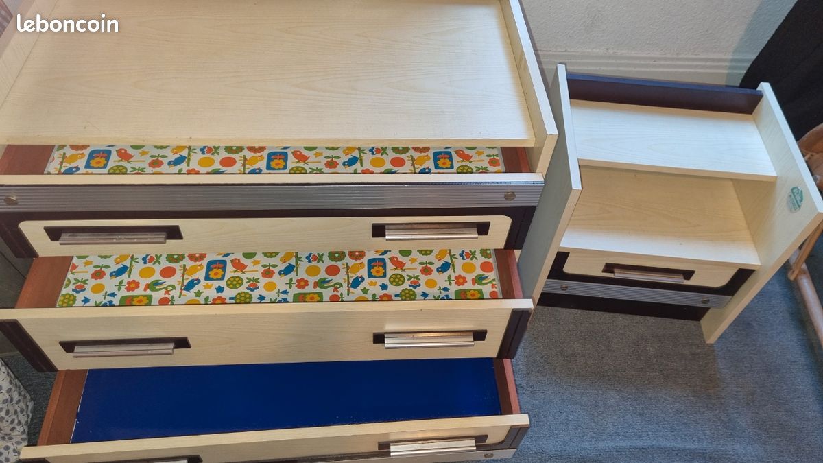Commode + chevet vintage enfant (image 2)