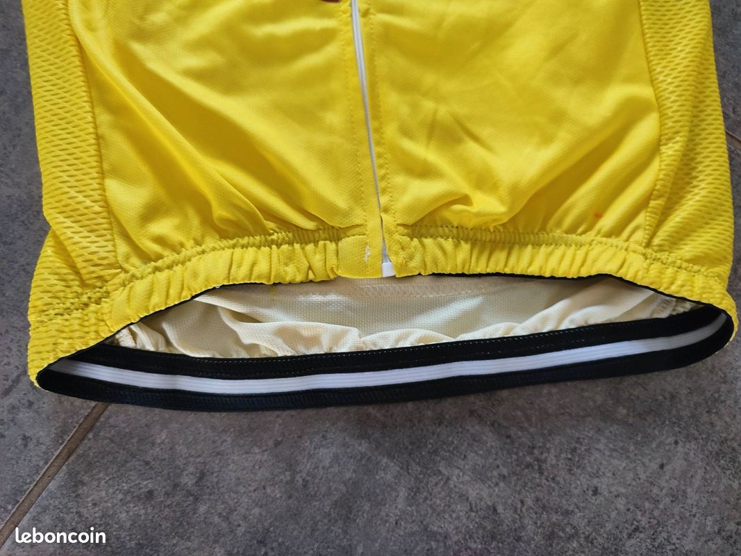 Maillot Cyclisme Vintage Voler – Homme L – Jaune – 3/4 Zip – Fig Newton – Vélo