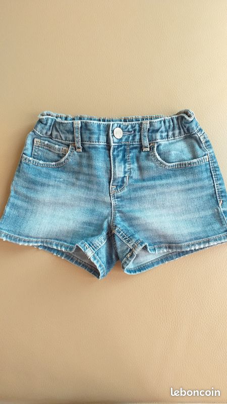 Short GapKids Coton Garçon Taille 8 Avec Ceinture Réglable - Bleu - Occasion Très Bon état