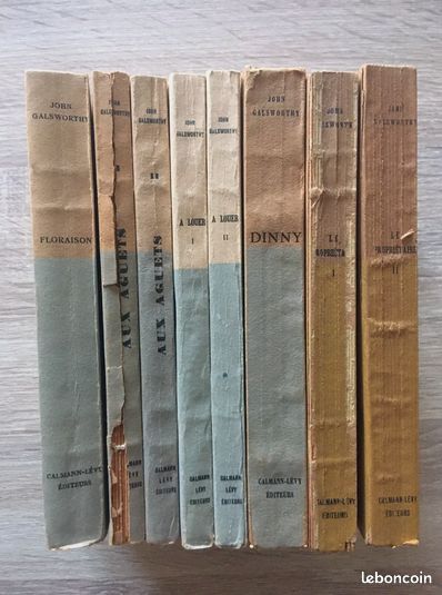 John Galsworthy / Traduit de - Calmann-Levy (1946-1948) / Lot de 8 livres (image 2)