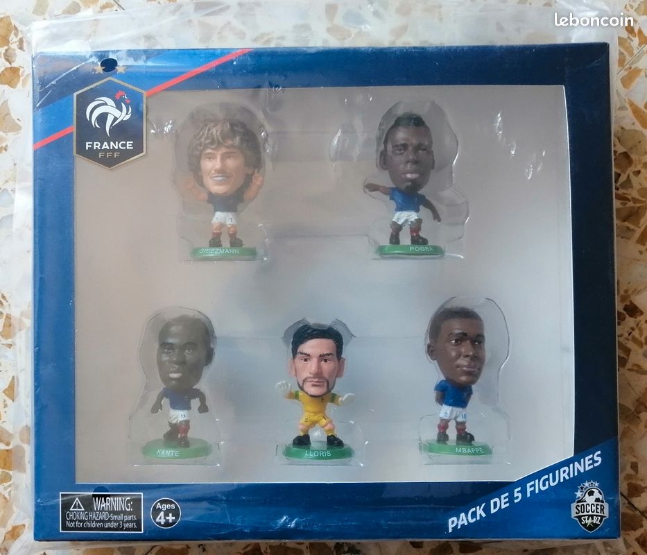 Pack De 5 Figurines Équipe De France FFF - Bleu - Collection