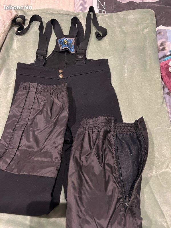 Pantalon ski avec bretelles taille 36 noir (image 5)
