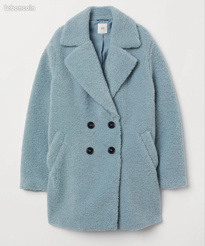 Manteau H&M femme, manteau long, manteau peluche/ teddy Vêtements