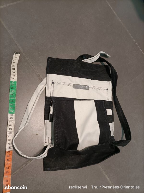 Sac tissus coton noir et blanc (image 1)