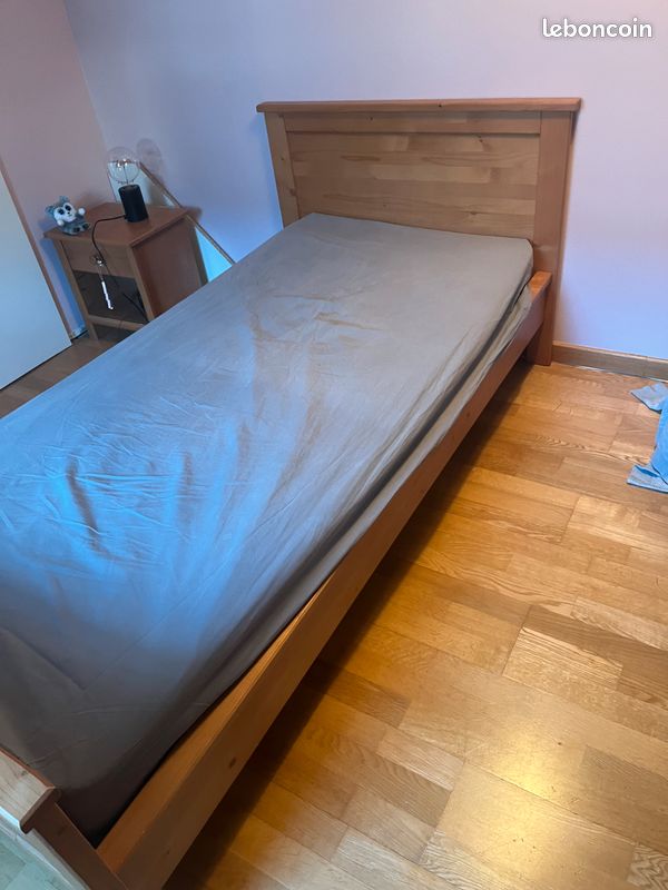 Lit simple (1personne) + table de chevet (image 5)