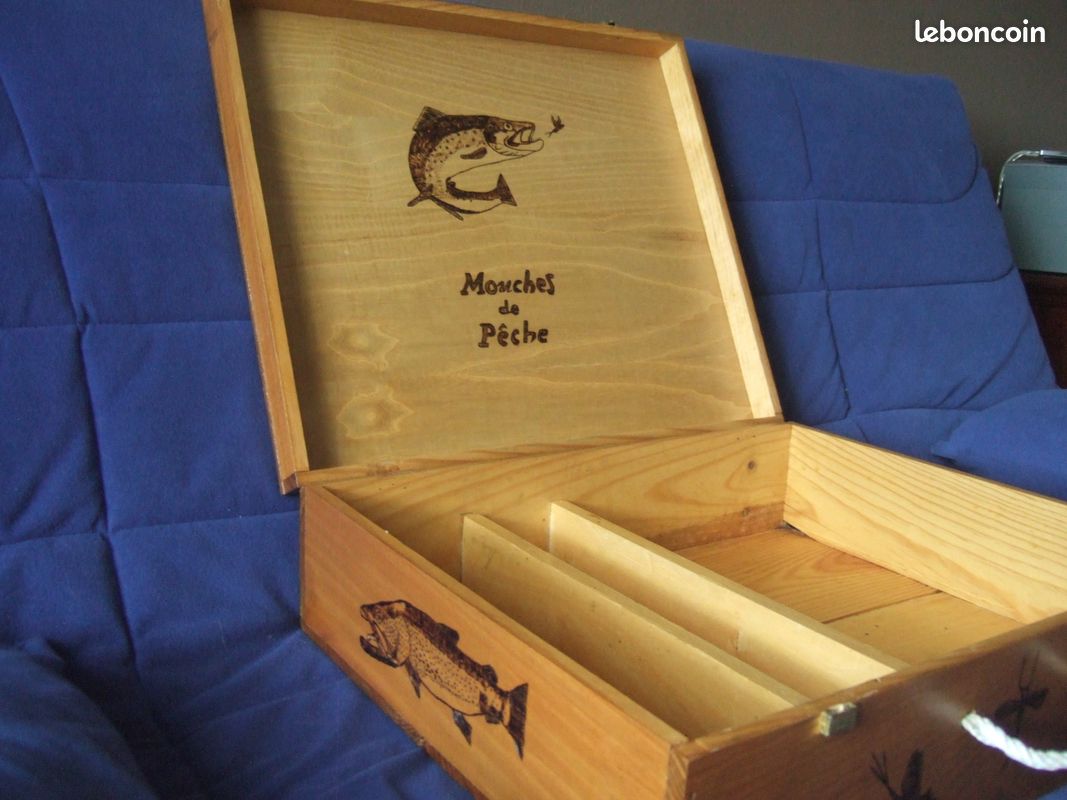 Organisateur/station De Montage De Mouches Pour Pêche - Boîte à Outils Portable Avec Compartiments - Dimensions Carré ~18x18x5.2 Cm