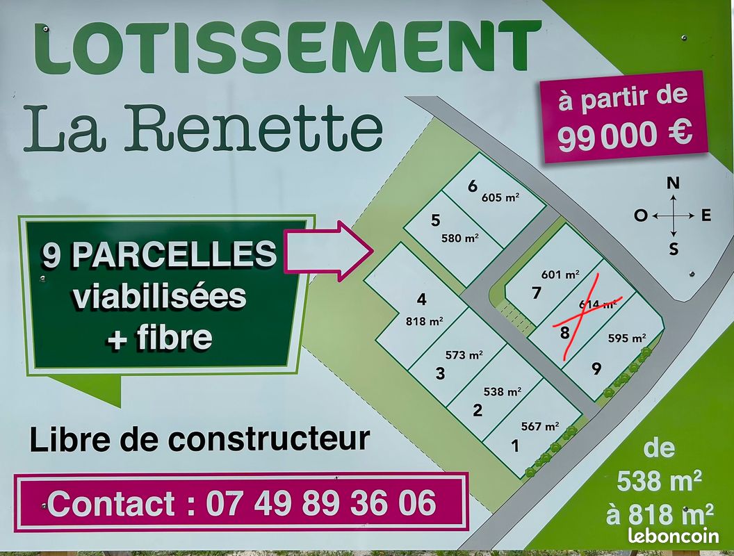 Terrain viabilisé · à Saint-Jean-de-Monts · 99 000 €
