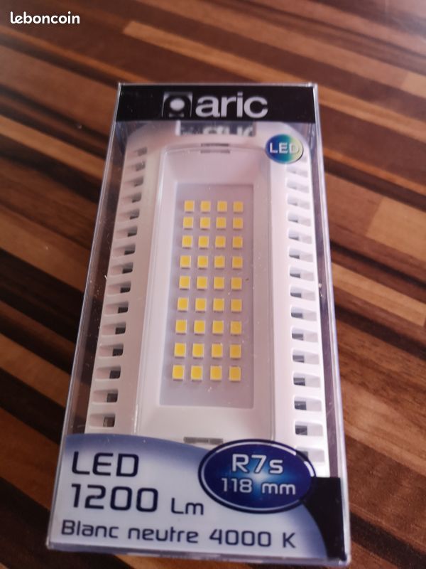 7 Ampoules LED R7S Aric - 12W - 118mm - Blanc Neutre (image 1)